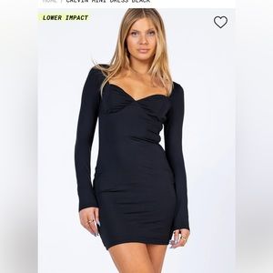 NWOT CALVIN MINI DRESS BLACK